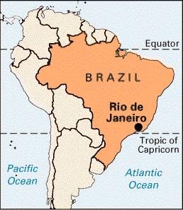 Brezilya haritası Rio de Janeiro