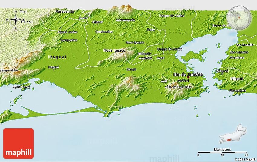 Rio coğrafi harita