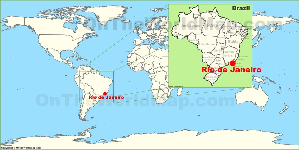dünya haritasında yer alan Rio de Janeiro nerede