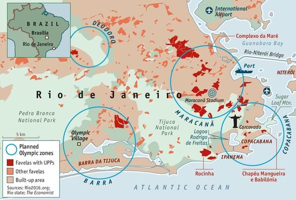 Rio de Janeiro güvenlik haritası