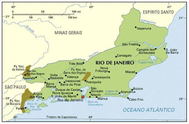 Rio de Janeiro koordinatları göster