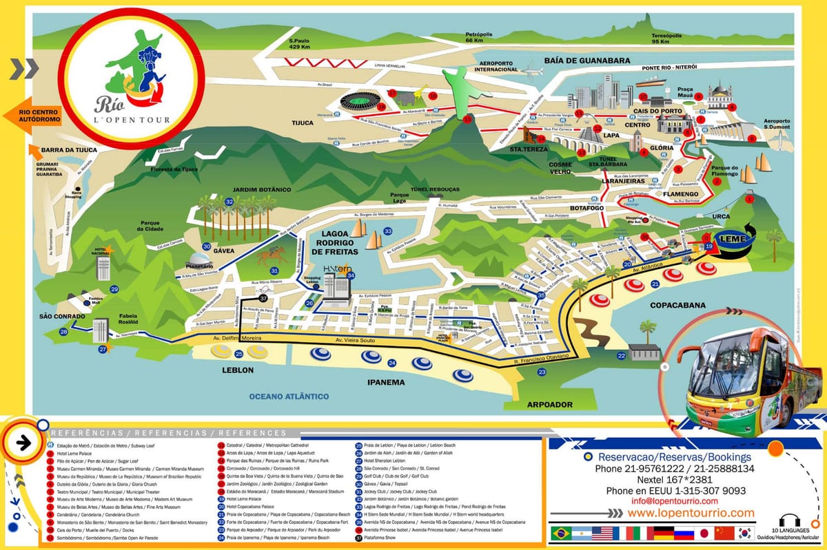 Rio de Janeiro turizm harita