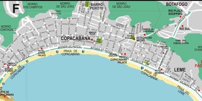 Copacabana, Rio de Janeiro haritası