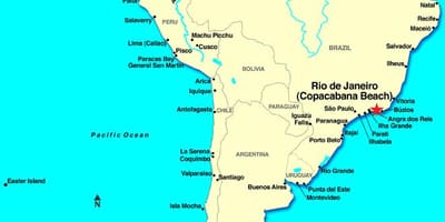 Rio de Janeiro harita Güney Amerika