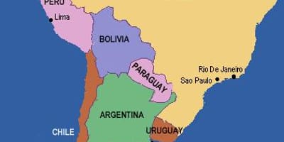 Rio grande river harita Güney Amerika
