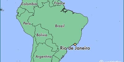 Harita Rio de Janeiro gösteriliyor