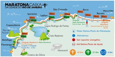 Rio haritası maraton güzergahı